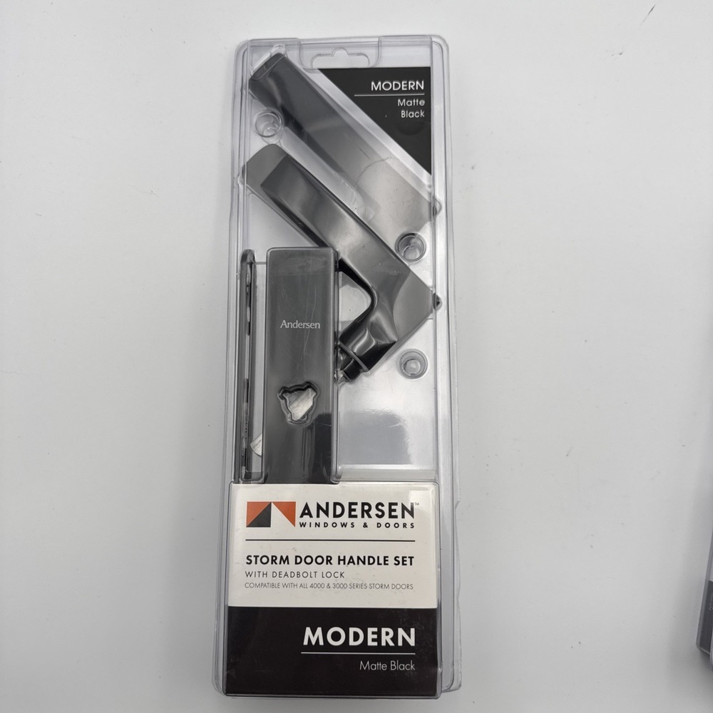 Andersen 92890 Matte Black Storm Door Handle Set Keyed Deadbolt 3000 4000 Series